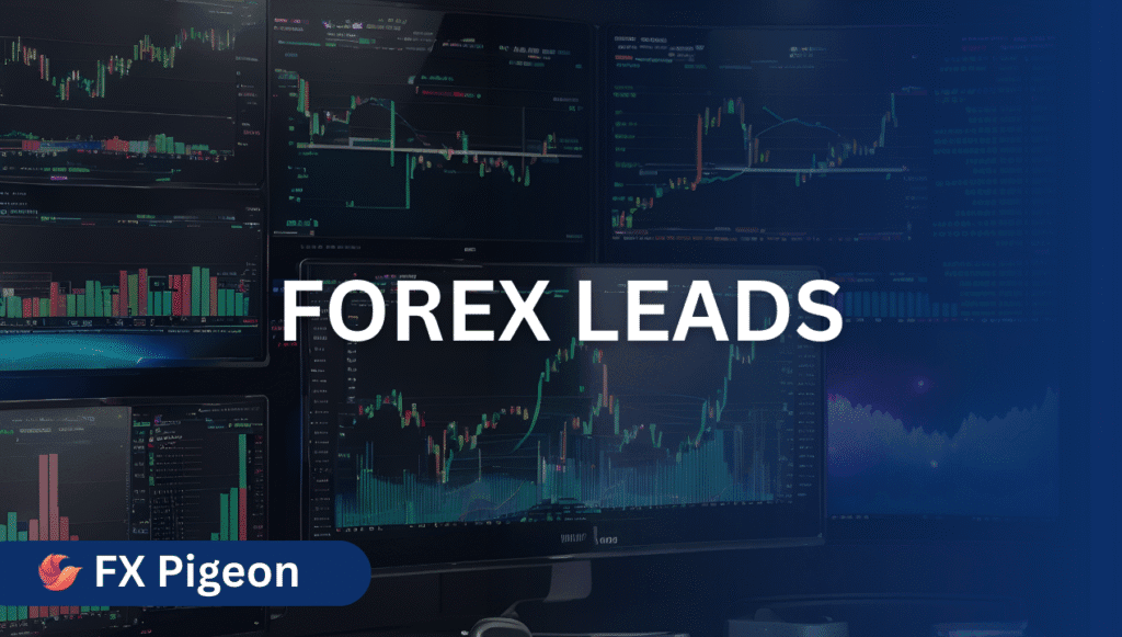 Forex leads flowing into a sales funnel visualization