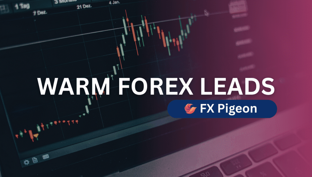 Close-up of a trader sending personalized messages to Forex Warm Leads